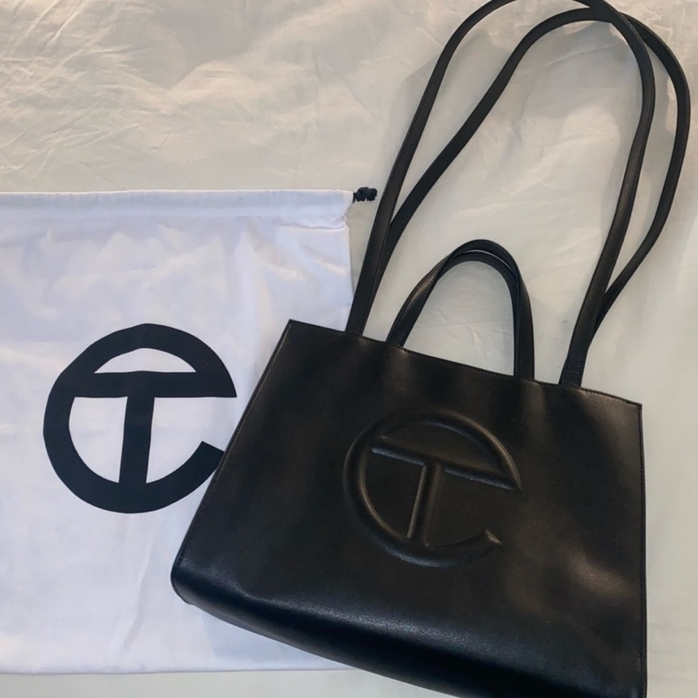 Telfar Black Medium Shopping Bag